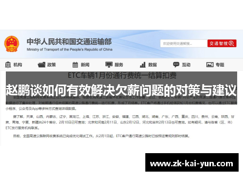 赵鹏谈如何有效解决欠薪问题的对策与建议