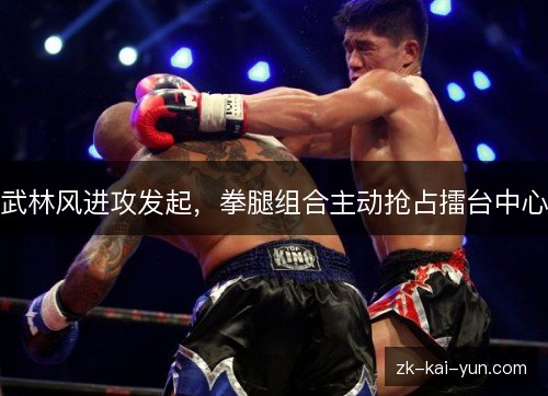 武林风进攻发起，拳腿组合主动抢占擂台中心